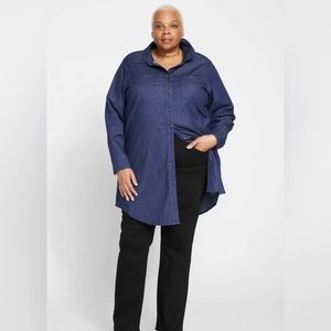 Universal Standard denim tunic dark indigo 2X